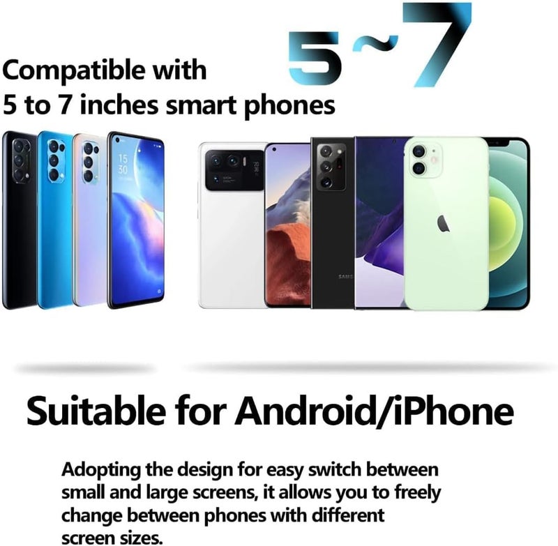 كاست ويف سماعة رأس الواقع الافتراضي ونظارات الواقع الافتراضي متوافقة مع iPhone/Android نظارات جديدة لأفلام الواقع الافتراضي ثلاثية الأبعاد معدات الواقع الافتراضي العالمية المتوافقة مع 5-7 بوصة ناعمة ومريحة قابلة لتعديل المسافة حماية للعين - Image 4