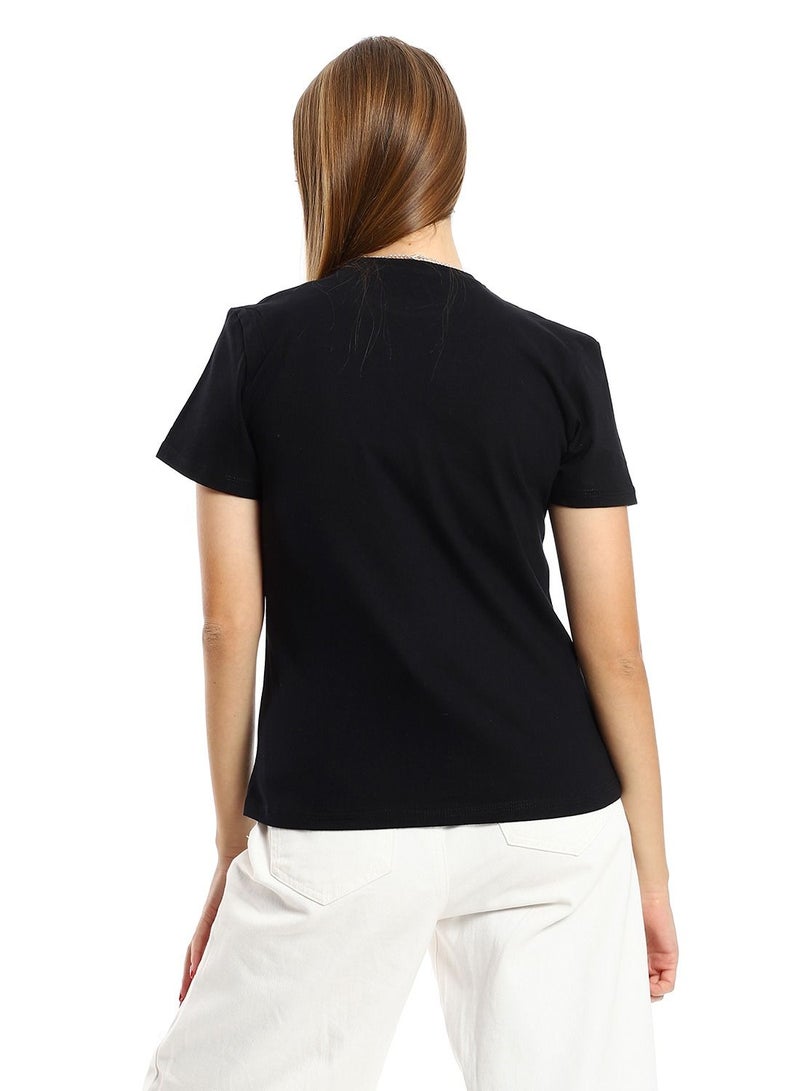 Mesery Cotton Printed T-Shirt For Women  - Image 3