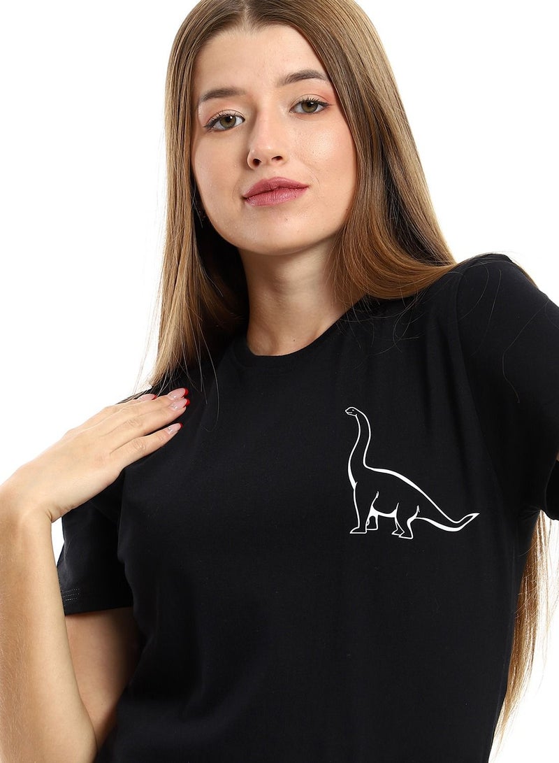 Mesery Cotton Printed T-Shirt For Women  - Image 4