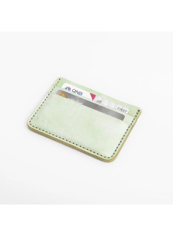 فلفيت محفظة بطاقات رفيعة باللون الأخضر للنساء والرجال - حافظة بطاقات بسيطة بتصميم بسيط مع لمسة نهائية من الجلد الناعم - Image 3