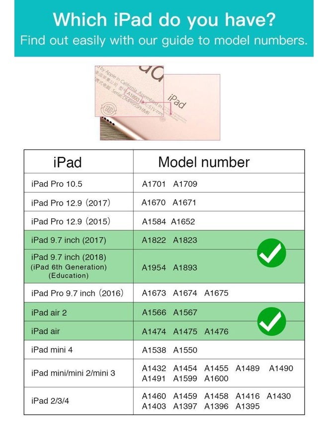 Dteck iPad 9.7 2018/2017 Case, iPad Air 2, iPad Air Case, PU Leather Protective Folio Shell Case, Adjustable Stand Auto Wake/Sleep Smart Case for Apple ipad 6th 5th Gen, ipad Air 1/2, Pink Live it - Image 2