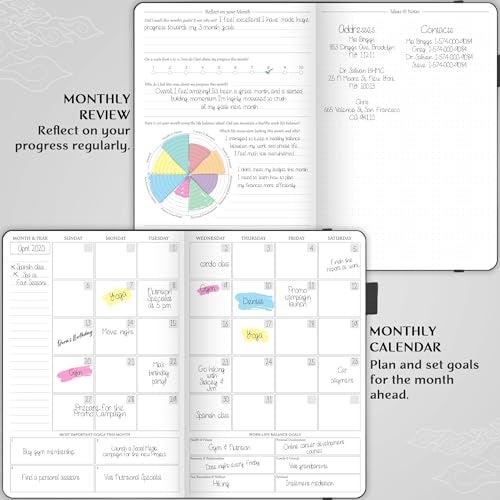 Legend Planner Legend Undated Hourly Planner – Hourly Day Planner with Time Slots – Weekly Time Management Organizer & Appointment Book, A5 Size (Black) - Image 4