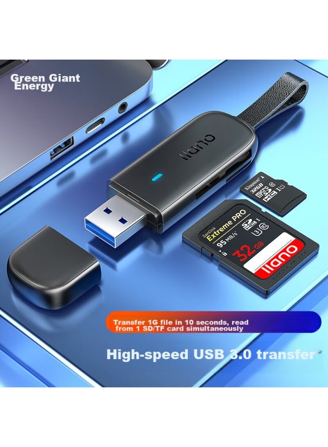 llano Usb 3.0 High-speed Card Reader, Multifunctional Sd/tf Dual-drive Card Reader, Supports Smartphones, Dslr Cameras, Dash Cams, Surveillance Storage Memory Cards - Image 1