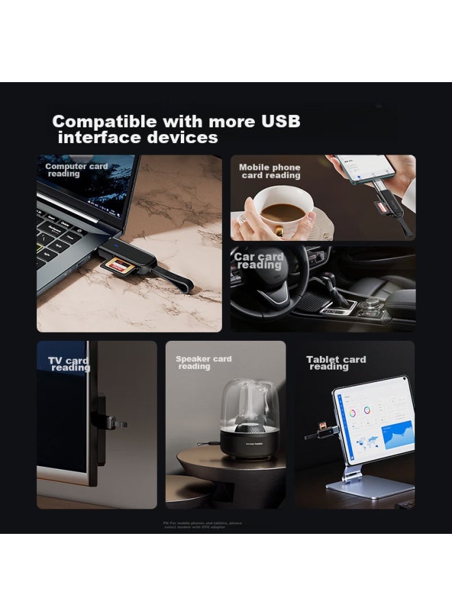 llano Usb 3.0 High-speed Card Reader, Multifunctional Sd/tf Dual-drive Card Reader, Supports Smartphones, Dslr Cameras, Dash Cams, Surveillance Storage Memory Cards - Image 3