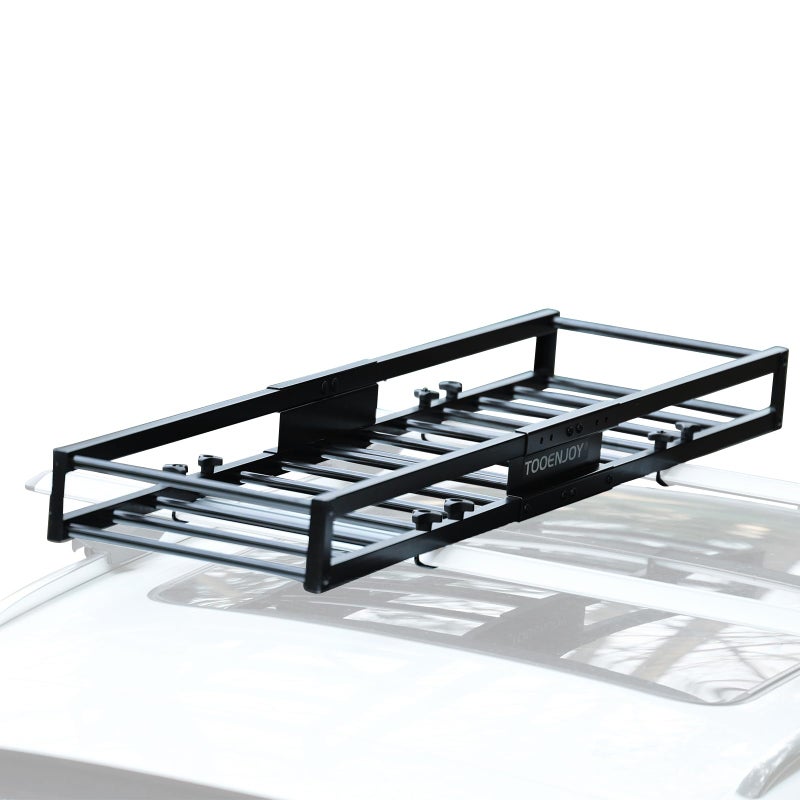 TOOENJOY 59 x 16 x 5 Inch Skinny Roof Rack Cargo Carrier Basket Car Rooftop Luggage Holder for SUV and Pickup 200 LBS Capacity