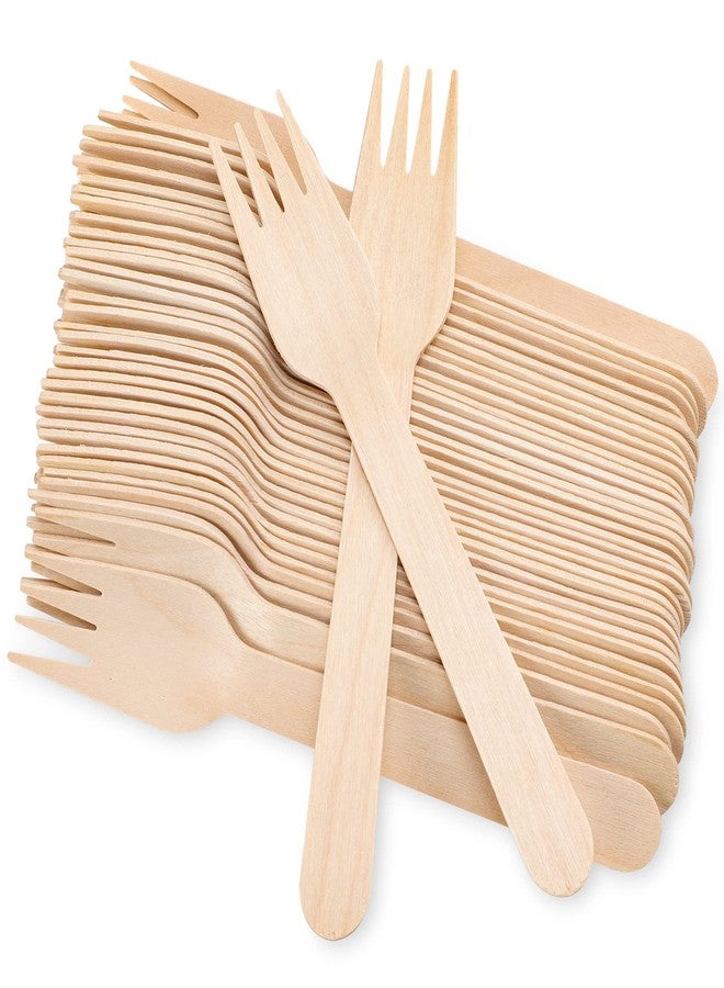 EZYLINKER 500 Wooden Forks, Disposable Wooden Cutlery Set - Alternative to Plastic, Eco Friendly, Biodegradable, Compostable Cutlery Set - 500 Compostable Forks, Disposable Utensils Set - Image 3