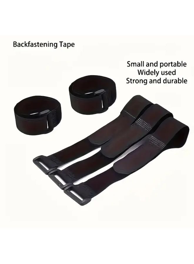 30pcs Heavy Duty Reusable Buckle Straps Non Slip Adhesive Backing For Cables Luggage Outdoor Gear - Image 1
