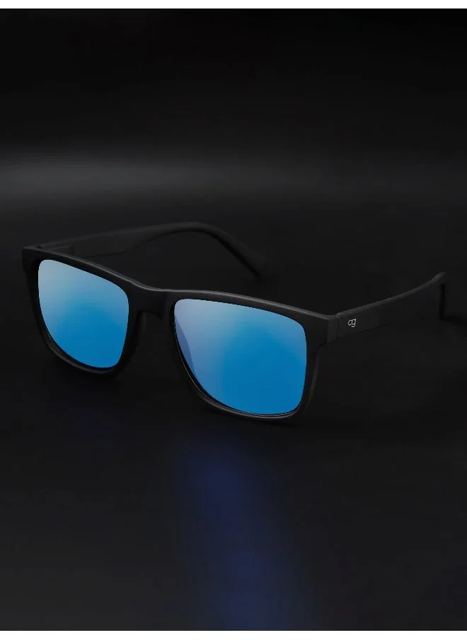 Woggles Mirrored Polarized Square Sunglasses