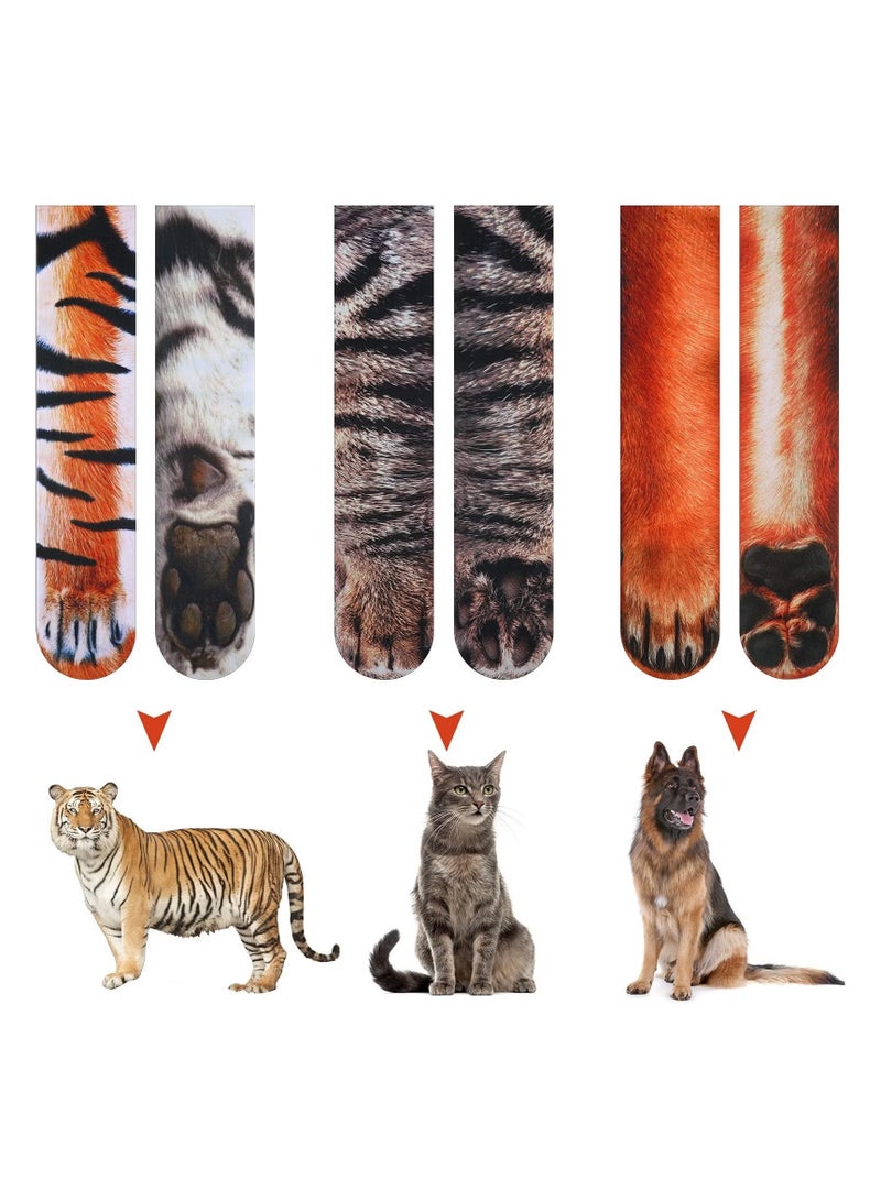 يا إلهي جوارب حيوانات ثلاثية الأبعاد مضحكة من 6 أزواج ، جوارب كعب حيوانات مجنونة ، جوارب مطبوعة ثلاثية الأبعاد ، جوارب حيوانات جديدة ، جوارب قطّة وكلب ونمر ونسر وحصان ديناصور ، جوارب طاقم للرجال والنساء والمراهقين - Image 3