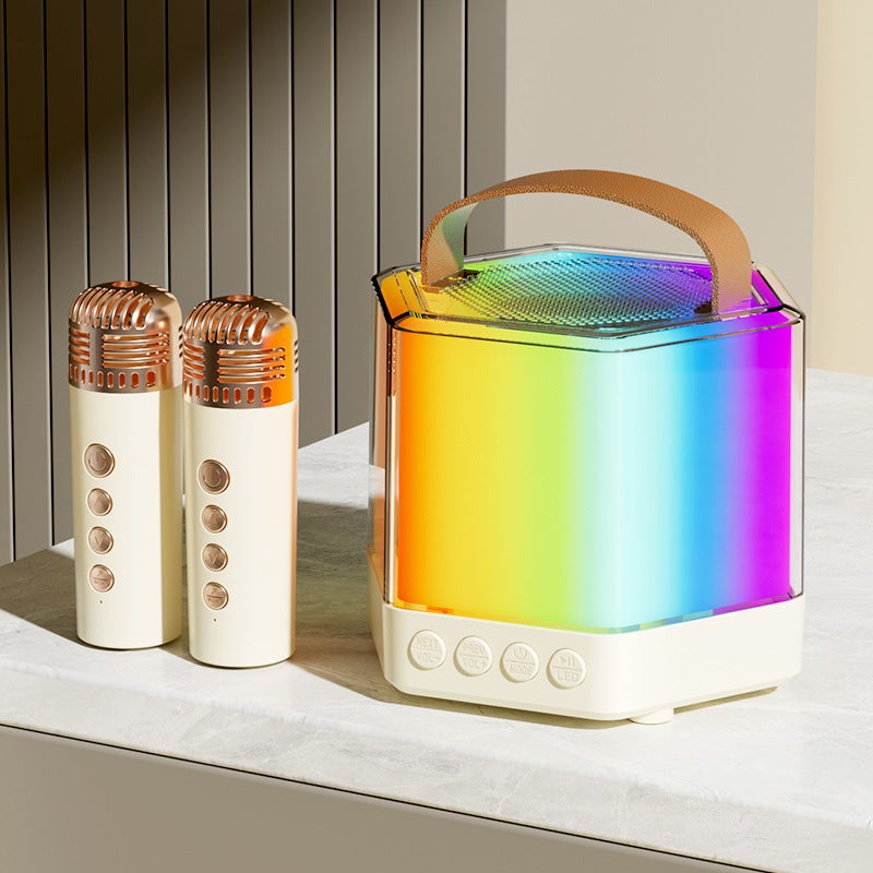 Q6 Wireless Bluetooth Audio Home Colorful Karaoke Microphone Portable Outdoor Speaker Microphone All-In-One Machine - Image 1