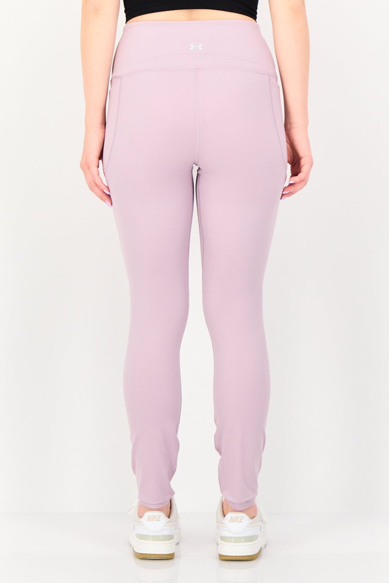 UNDER ARMOUR Women Fitted Training Full Length Leggings, Lavender - Image 4