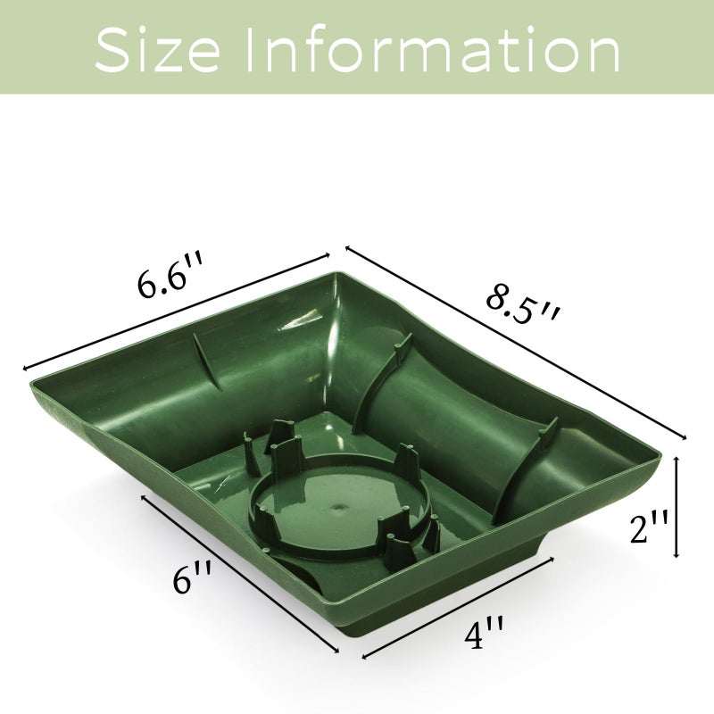 Lyellfe 16 Pieces Floral Bowls for Centerpieces, Green Design Bowls for Flower Arrangements, Rectangular Floral DIY Supplies Bowl Kit for Party, Wedding, Festival, Table Decor - Image 2