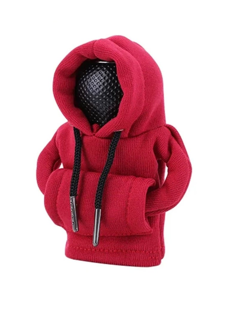 Generic Car Gear Shift Cover Car Shifter Mini Hoodie, Red  - Image 2