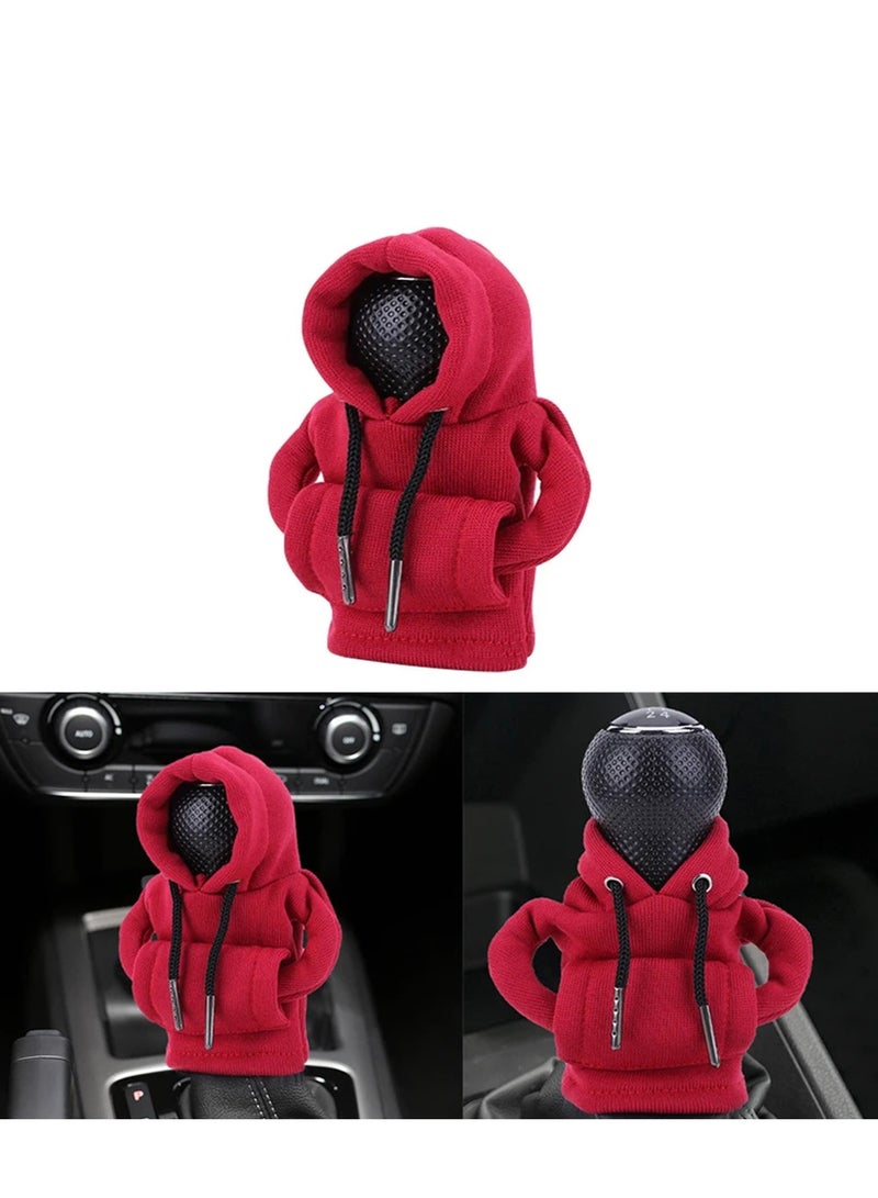 Generic Car Gear Shift Cover Car Shifter Mini Hoodie, Red  - Image 1
