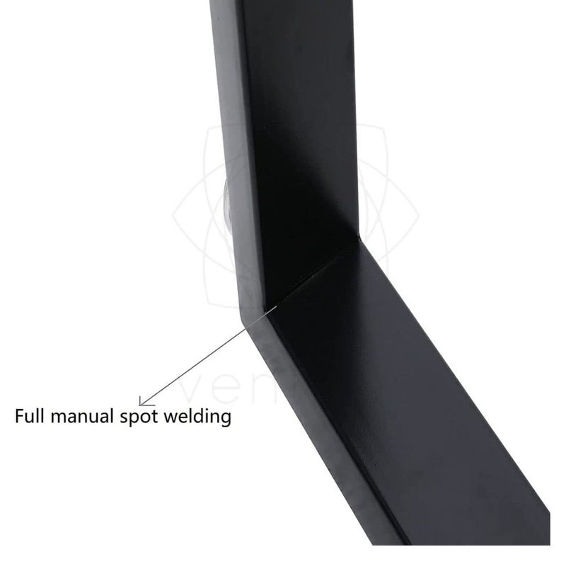 DECORILA Metal Black Table Legs Heavy Duty Square Iron Desk Black Legs 28 Height 18 Wide Furniture LegsDining Table LegsIndustrial Table LegsOnly Legs Without Board Set of 2 Rectangle Shape - Image 4