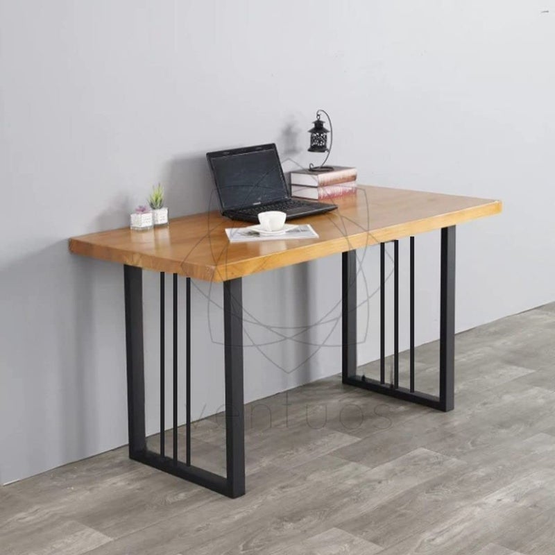 DECORILA Metal Black Table Legs Heavy Duty Square Iron Desk Black Legs 28 Height 18 Wide Furniture LegsDining Table LegsIndustrial Table LegsOnly Legs Without Board Set of 2 Rectangle Shape - Image 2