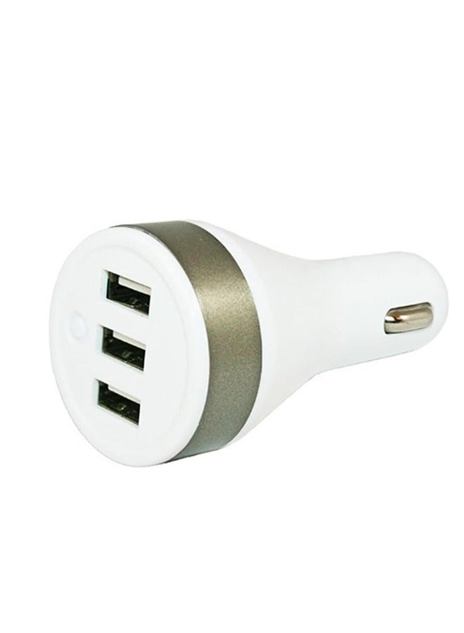 Taimi CAR CHARGER with 3 Ports USB- White - Image 2