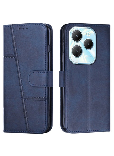 Infinix Hot 40 Pro Case,Premium Infinix Hot 40 Pro Leather Wallet Case with Card Holder Kickstand Magnetic Closure Flip Folio Phone Case for Infinix Hot 40 Pro,Blue