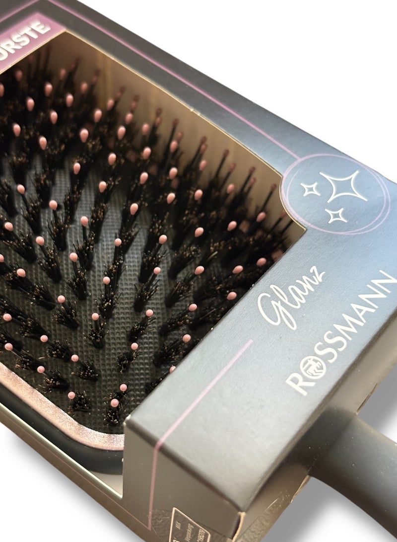 ROSSMANN German Brand, Professional Long hair Brush with Keratin-Infused Plastic Bristles, Antistatic Tourmaline, Ergonomic Handle – Lightweight,Paddle Hair brush. - Image 5