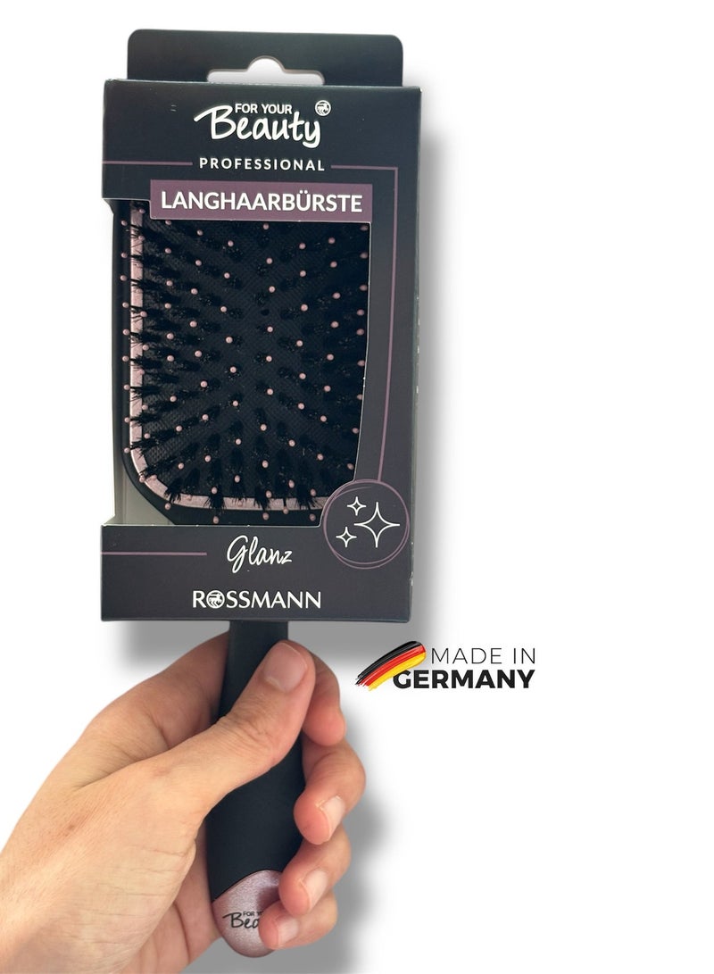 ROSSMANN German Brand, Professional Long hair Brush with Keratin-Infused Plastic Bristles, Antistatic Tourmaline, Ergonomic Handle – Lightweight,Paddle Hair brush. - Image 3