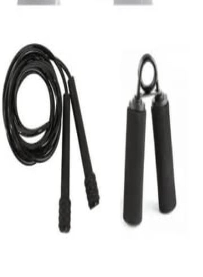 ANTINA Hand Grip Strengthener | Hand Power Gripper for Fitness Exerciser - Set of 1 with Skipping Rope (Black)