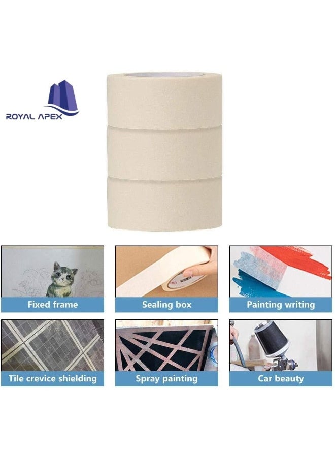 Royal Apex Royal Apex Adhesive Masking Tape General Purpose Painter's Tape Bulk for Painting, Labeling, Packing, Craft, Art, Home, Office, School Etc... (Pack of 6-2 Inch)  - Image 4