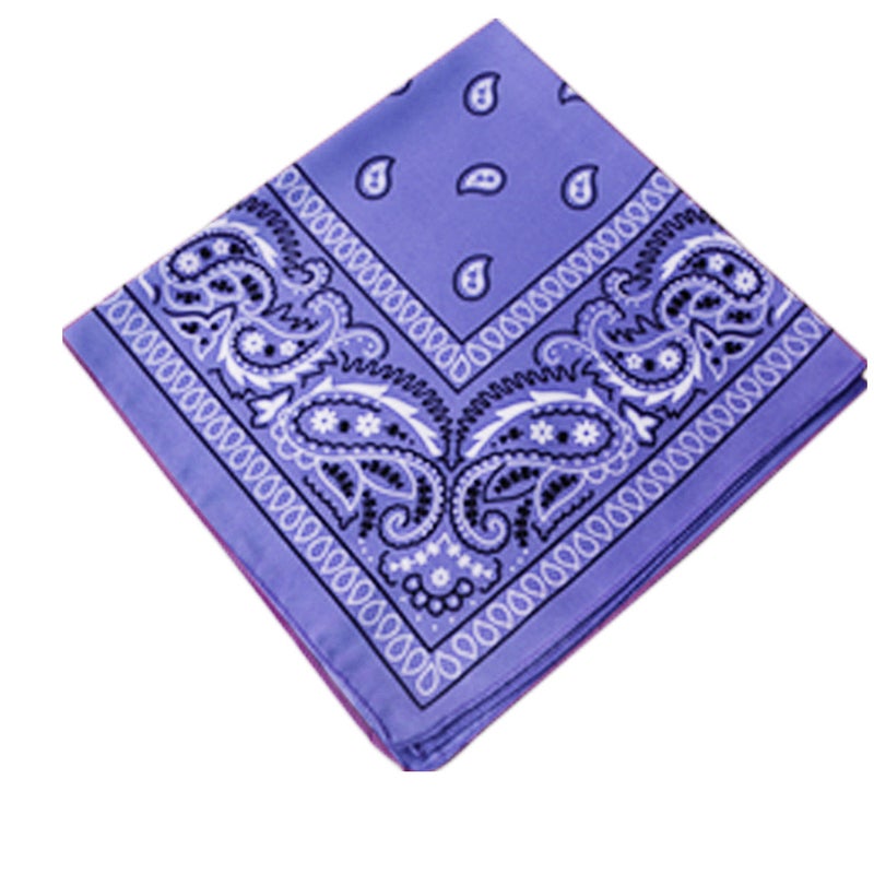 Kids Hip Hop Dance Caps Headbands Wristbands Socks Light purple square towel