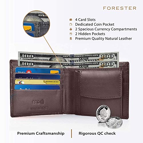 Forester Branded Stylish Brown Men's Genuine Leather Wallet/Purse - Image 4