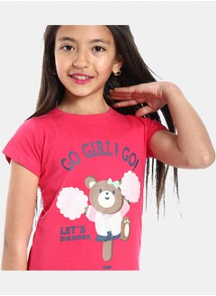 DIADORA Girls Cotton Printed T-Shirt  - Image 4