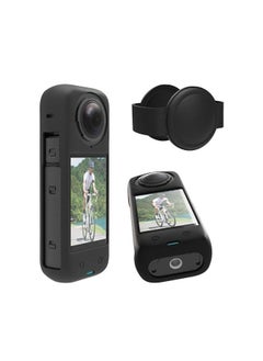 Silicone Sleeve Case for Insta360 X4 Panoramic Action Camera, Anti-Scratch Protector Case with Lens Cap Silicone Case Camera Protective Kit for Insta360 X4 Standard Lens Guard
