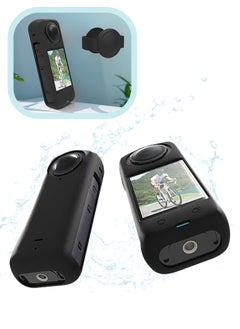 Fazza Silicone Sleeve Case for Insta360 X4 Panoramic Action Camera, Anti-Scratch Protector Case with Lens Cap Silicone Case Camera Protective Kit for Insta360 X4 Standard Lens Guard  - Image 5