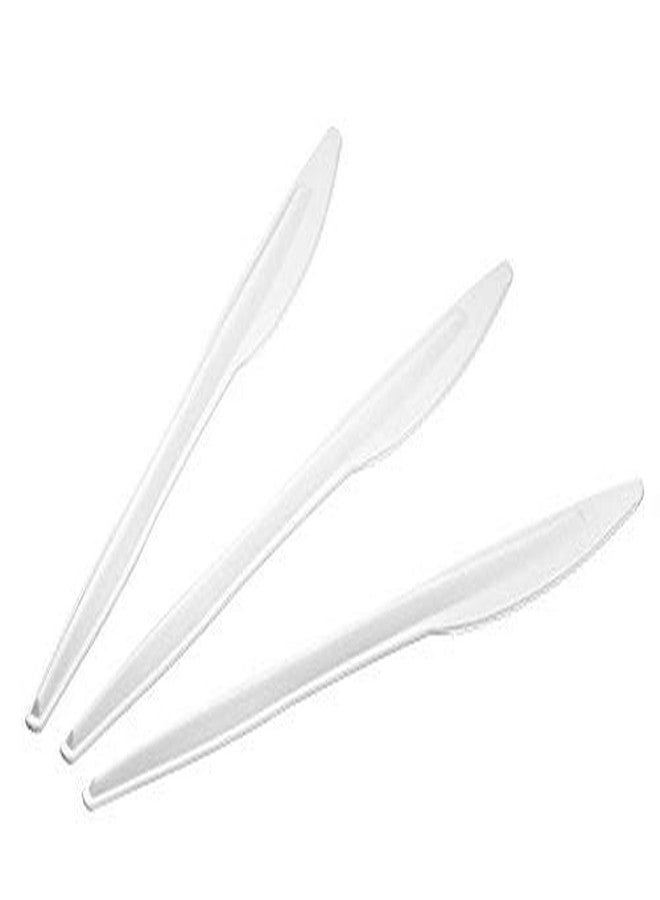 Settings [400 Count] Settings Plastic White Knives, Practical Disposable Cutlery, Great For Home, Office, School, Party, Picnics, Restaurant, Take-out Fast Food, Outdoor Events, Or Every Day Use, 1 Box - Image 2