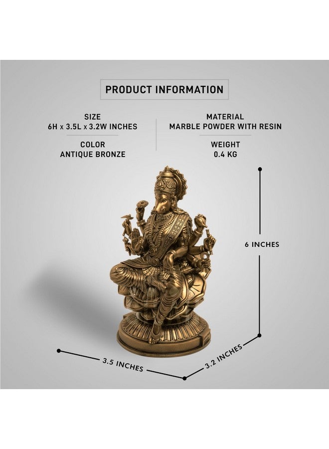 SILAII SILAII Goddess Varahi Amman Sculpture - Antique Bronze Finish, Handcrafted Statue for Puja Room, Home Decor, and Gifting (6 Inches)  - Image 3
