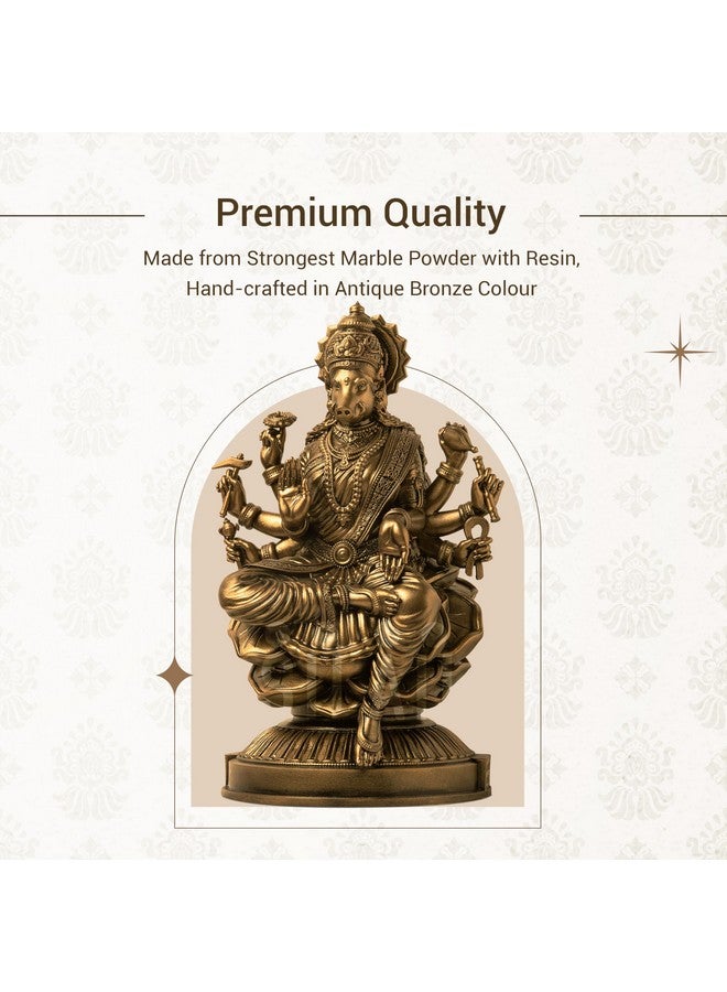 SILAII SILAII Goddess Varahi Amman Sculpture - Antique Bronze Finish, Handcrafted Statue for Puja Room, Home Decor, and Gifting (6 Inches)  - Image 4