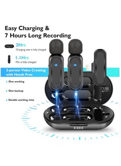 MMG Wireless Lavalier Microphone for iPhone iPad, Plug and Play Mini Mic with Charging Bin Earbud for YouTube TikTok Live Streaming Gaming (2 Lightning Mics)  - Image 4