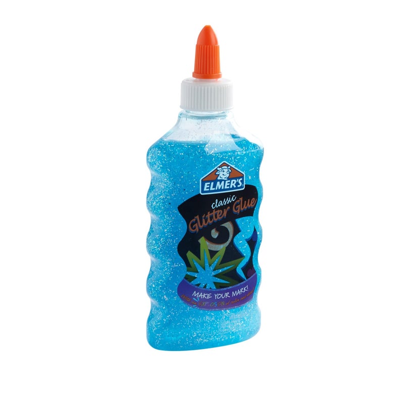 Elmer's 2022912 Liquid Glitter Glue, Washable, Blue, 6 Ounces, 1 Count - Image 1