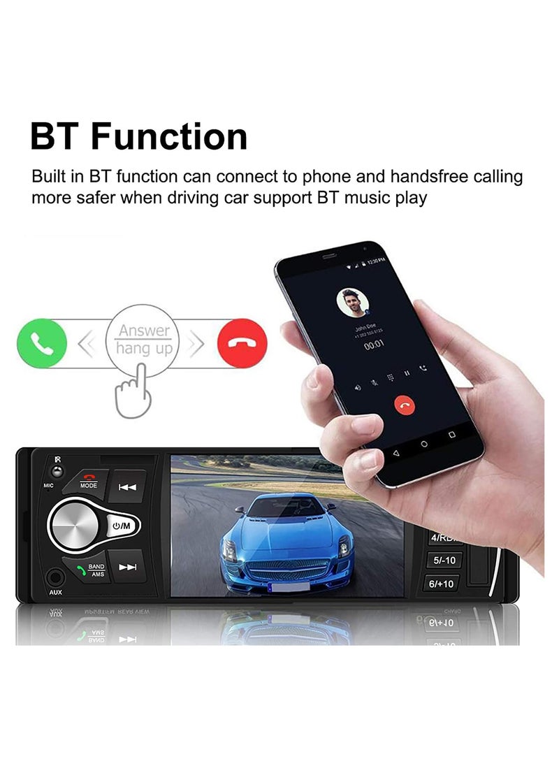 Generic - Single Din Car Stereo with Bluetooth Radio 4.1 Inch Touch Screen mp3 mp4 mp5 Player Aux TF Card U Disk Hands Free Calling - Image 1