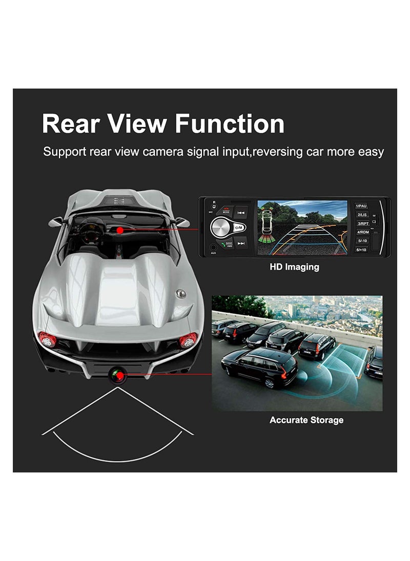 Generic - Single Din Car Stereo with Bluetooth Radio 4.1 Inch Touch Screen mp3 mp4 mp5 Player Aux TF Card U Disk Hands Free Calling - Image 1