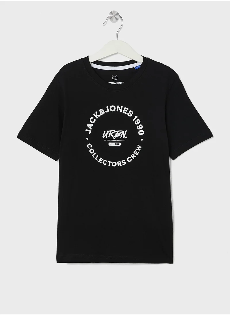 Jack & Jones Junior Kids Logo Crew Neck T-Shirts