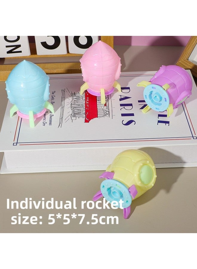 Children's Luminous Lotus Gyro Toy Strawberry Gyro Launch Kindergarten Baby Gift Stall Small Toys Wholesale-Color:Separate Rocket - One Random Color  - Image 1
