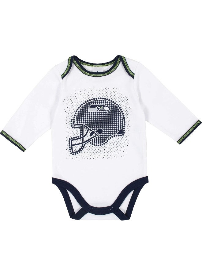 Gerber NFL Baby Boys 3 Pack Bodysuit Footed Pant and Cap Registry Gift Set  - Image 2