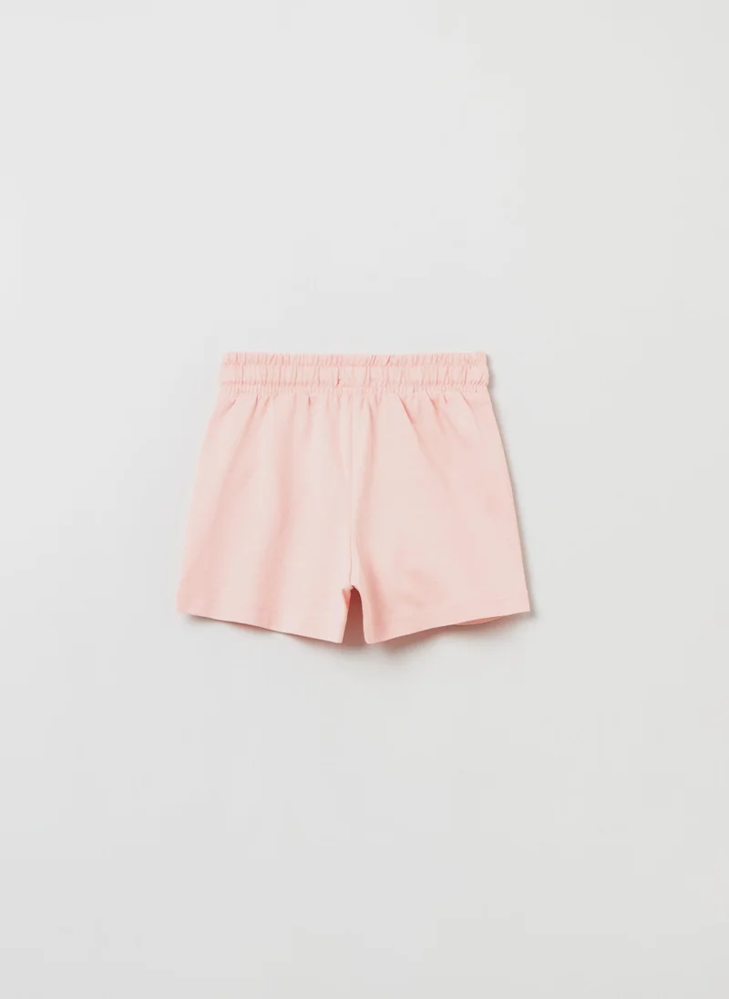 او في اس Cotton Shorts With Drawstring