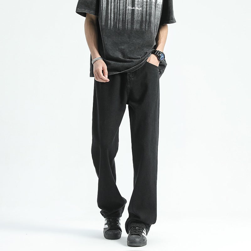Unisex Classic Denim Jeans Loose Fit Daily Outdoor Wear - Image 1