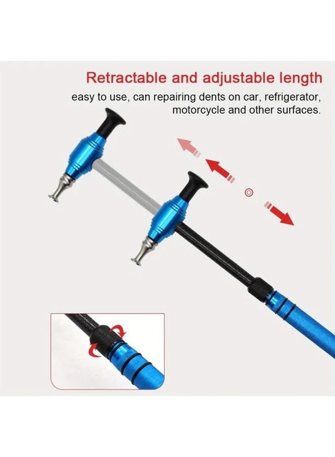 6pcs Car Dent Repair Hammer Kit With 5 Knock Heads Telescopic Aluminum Alloy Paint Free Dent Removal Tool Set - Image 5