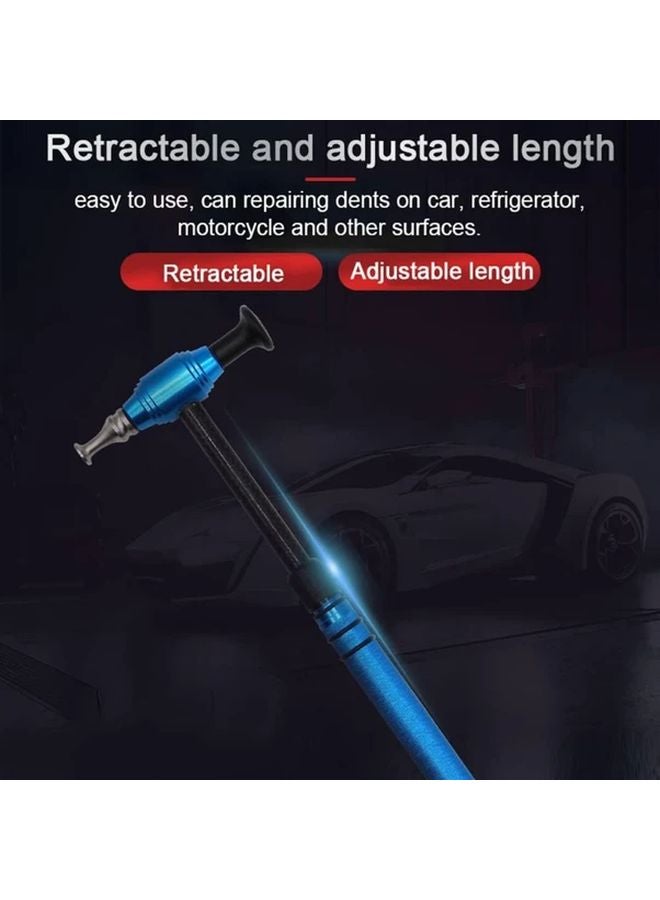 6pcs Car Dent Repair Hammer Kit With 5 Knock Heads Telescopic Aluminum Alloy Paint Free Dent Removal Tool Set - Image 3