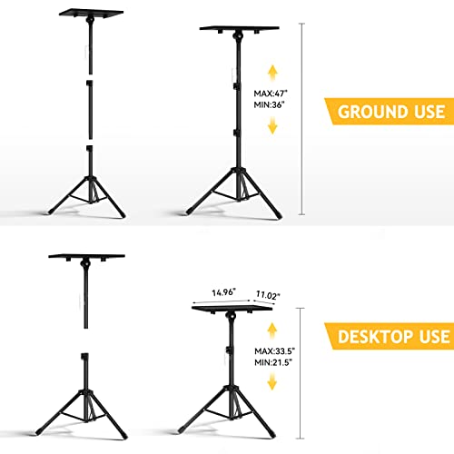 Facilife Projector Stand Tripod - Laptop Tripod Projector Stand Adjustable Height 22 to 47 Inch, Projector Tripod Stand, Tripod for Porjector, Projector Stand for Outdoor Movies - Image 5