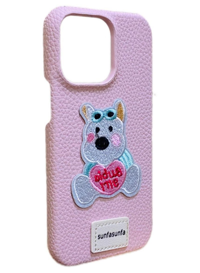 جراب حماية أنيق لهاتف ايفون 14برو ماكس مقاوم للصدمات وردي - Image 1