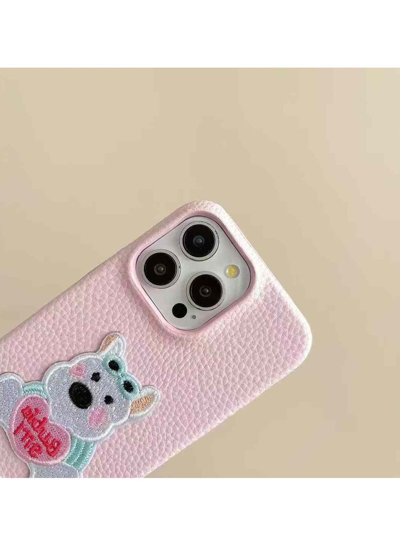 جراب حماية أنيق لهاتف ايفون 14برو ماكس مقاوم للصدمات وردي - Image 4