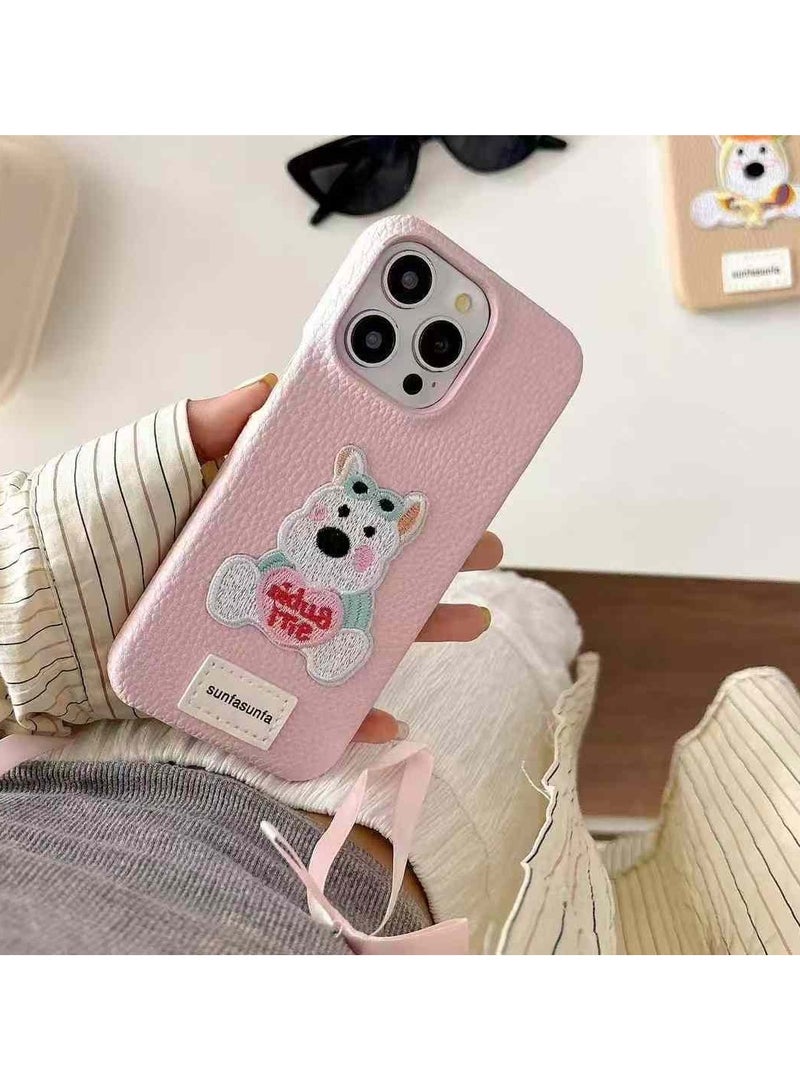 جراب حماية أنيق لهاتف ايفون 14برو ماكس مقاوم للصدمات وردي - Image 2