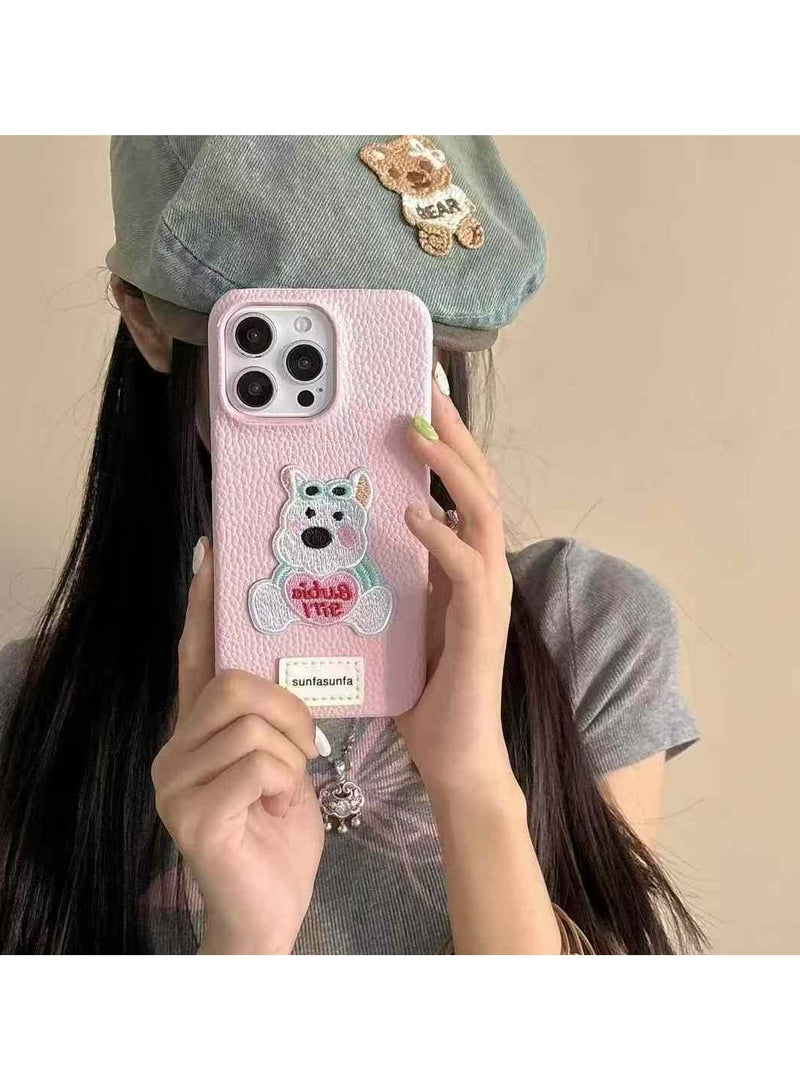 جراب حماية أنيق لهاتف ايفون 14برو ماكس مقاوم للصدمات وردي - Image 5